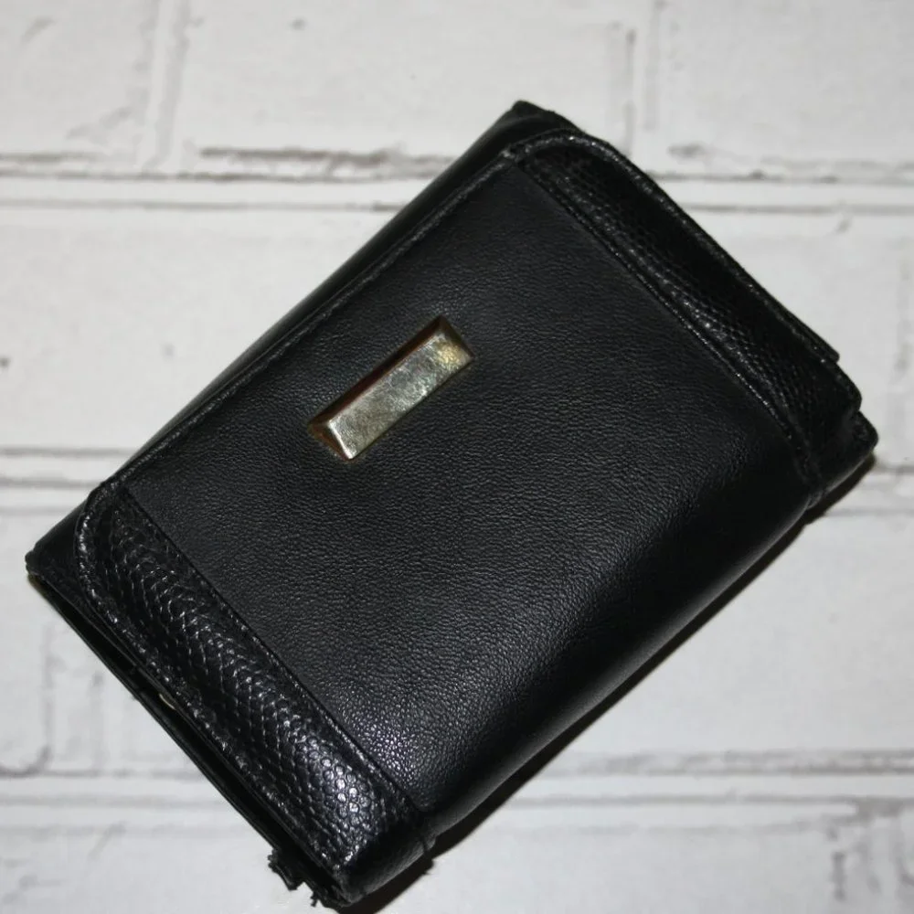 🖤✨ Black Trifold Wallet · Genuine Leather · 5